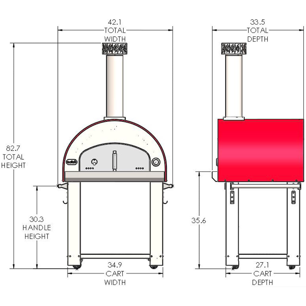 Portable Pizza Oven Cart - Grande C32 - Purchase Online