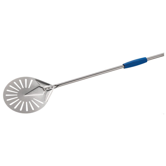 Small Round Stainless Steel Perforated Pizza Peel - Azzurra Line
