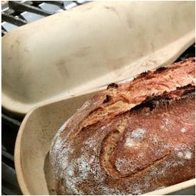 oblong-proofing-basket-with-oblong-clay-baker-firewalker-oven-Baked-Bread